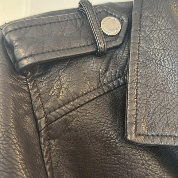 Blank NYC The Essentials Women's Jacket Size M Moto Vegan Black Leather Chrome - Picture 8 of 16